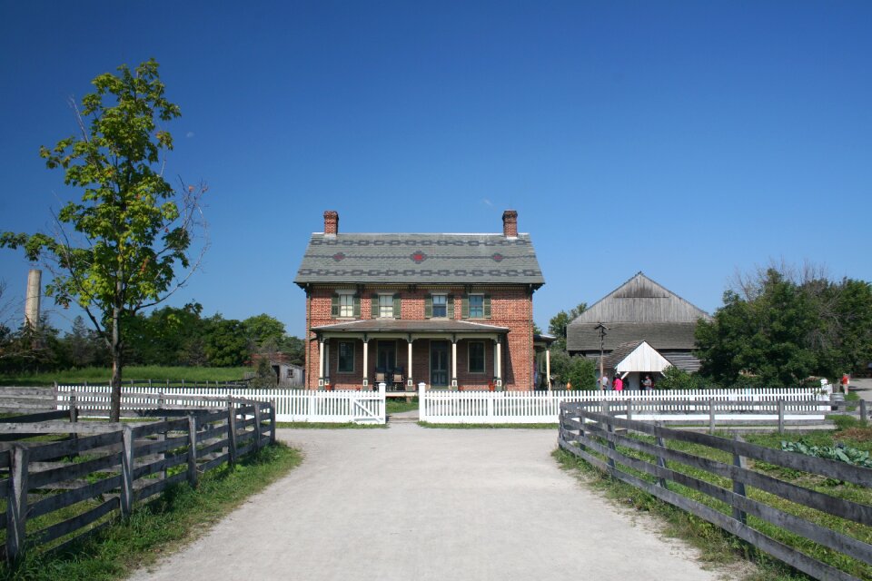 Farm house home fence