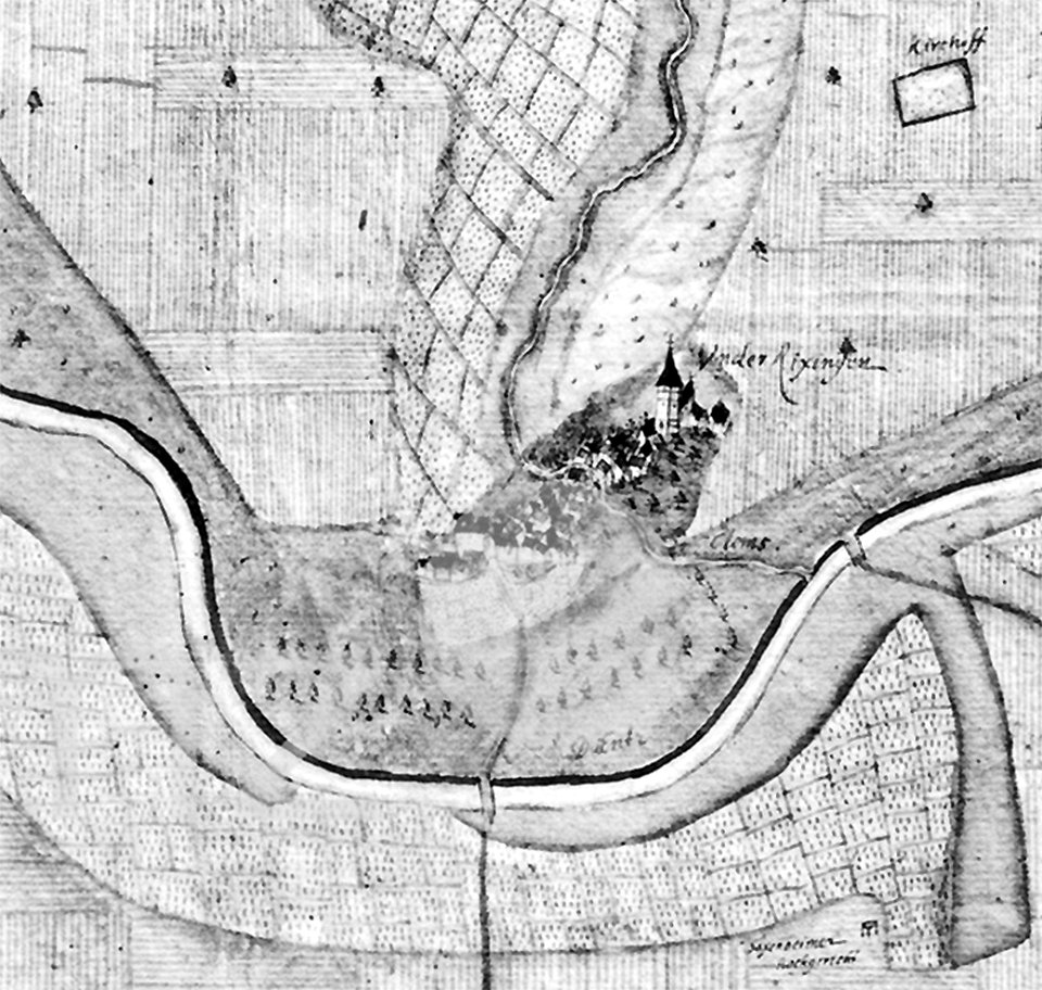 Unterriexingen 1684 Ausschnitt von Kieser 110