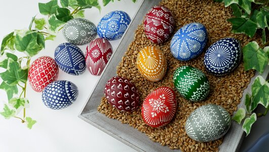 Easter decoration wax technique happy easter