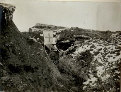 Unterstand der Sanitätspatrouillen der 2.Kompanie des Feldjägerregiments 5, 9.Jänner 1917 (BildID 15543045)