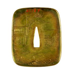 Unno Moritoshi - Tsuba with Urashima Taro Leaving the Palace of the Dragon King - Walters 51139 - Back