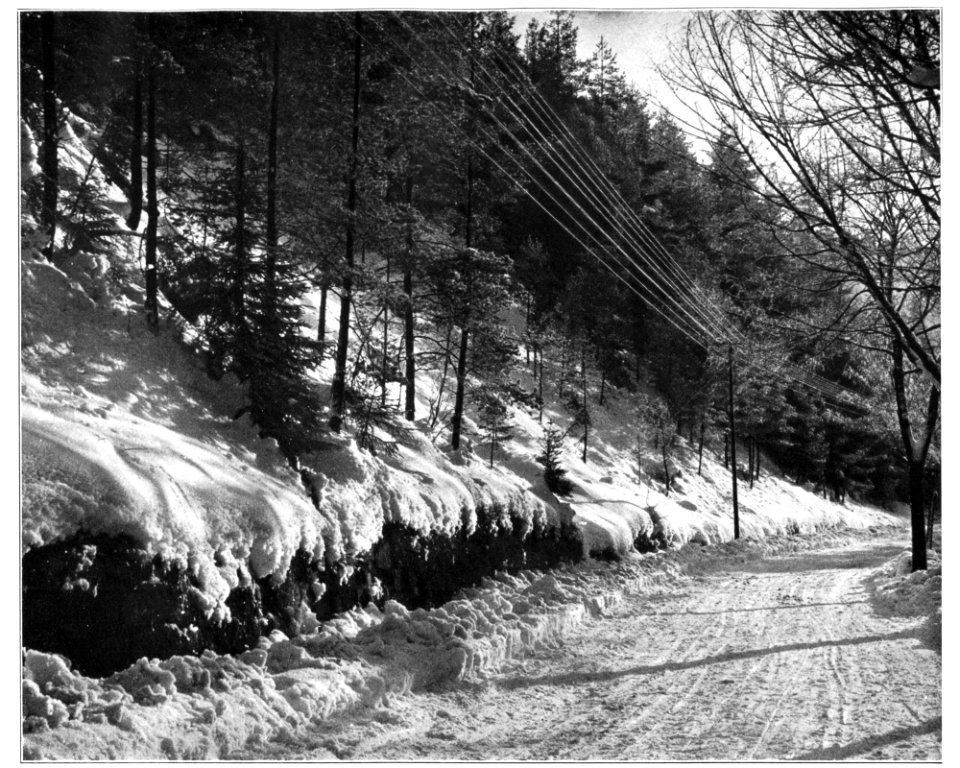 Unser Land 1925 B21, Kniebisstraße im Winter, von der Trappen