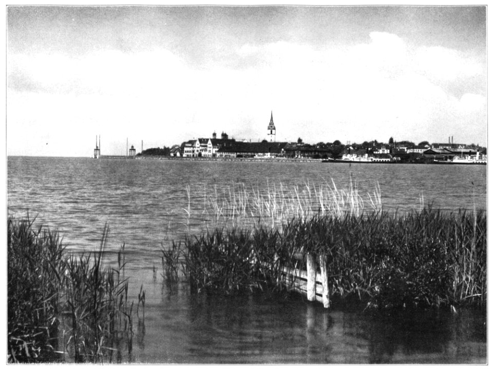 Unser Land 1925 B53, Friedrichshafen von der Rotachmündung, von der Trappen