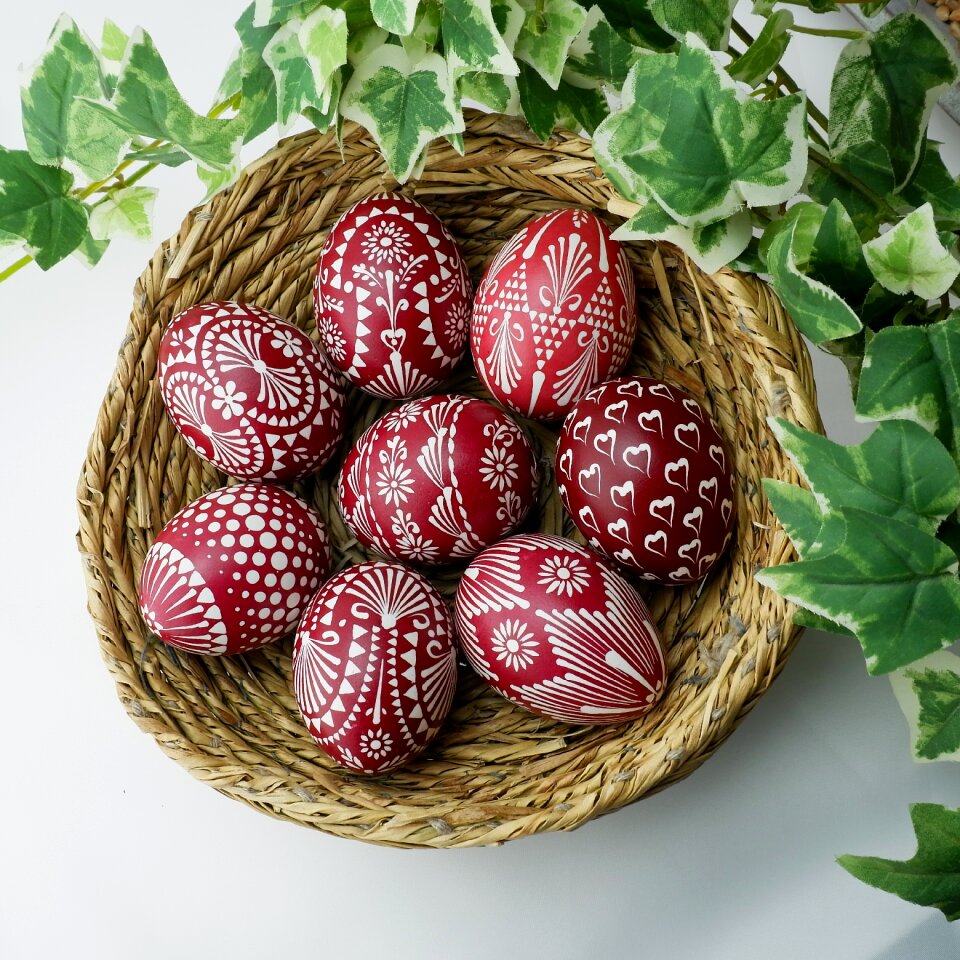Easter decoration wax technique happy easter
