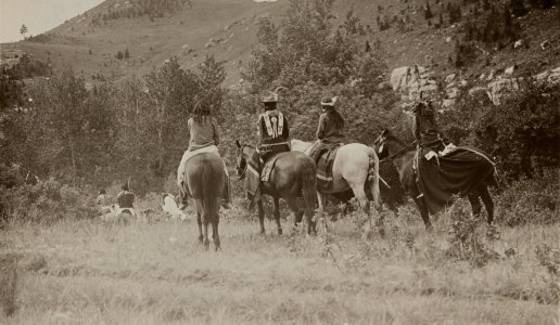 Untitled (Native Americans on horseback) photo