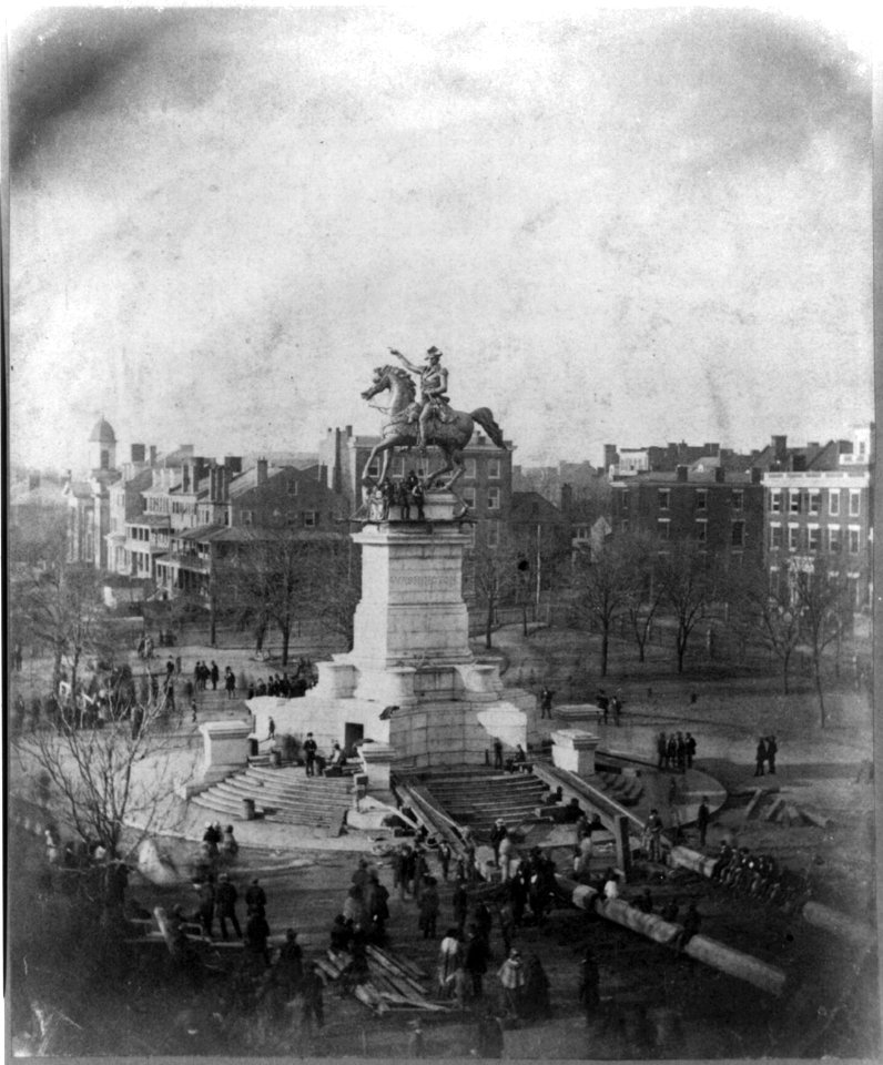 Unveiling of the statue of George Washington by Thomas Crawford, in Richmond, Virginia, Feb. 22, 1852 (i.e. 1858) LCCN2006677599