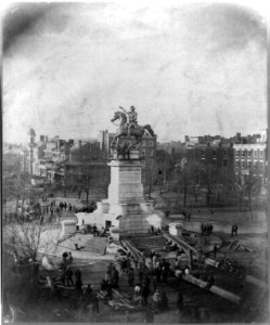 Unveiling of the statue of George Washington by Thomas Crawford, in Richmond, Virginia, Feb. 22, 1852 (i.e. 1858) LCCN2006677599
