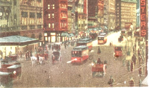 Upper Broadway, New York - 1909 (1) photo