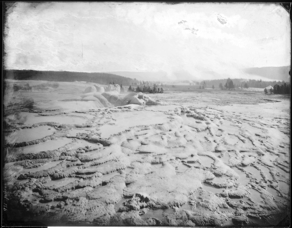 Upper Geyser Basin, from Old Faithful. Yellowstone National Park. - NARA - 517628