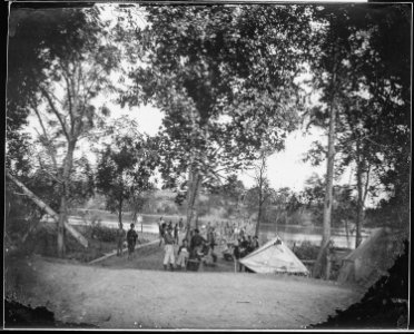 Upper pontoon bridge, Deep Bottom, James River, Va - NARA - 524877