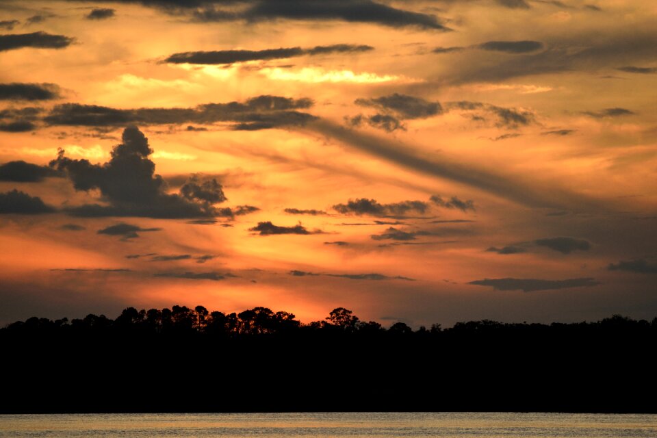 Majestic silhouette sun
