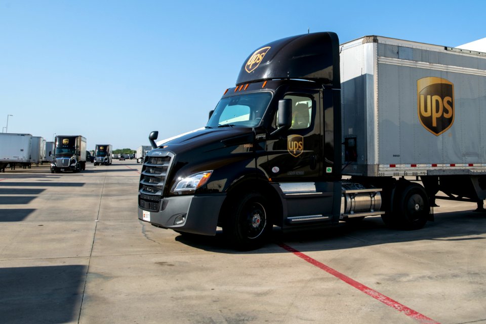 UPS semi tractor in Arlington Texas