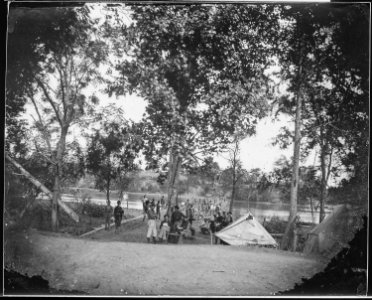 Upper pontoon bridge, Deep Bottom, James River, Va - NARA - 524877