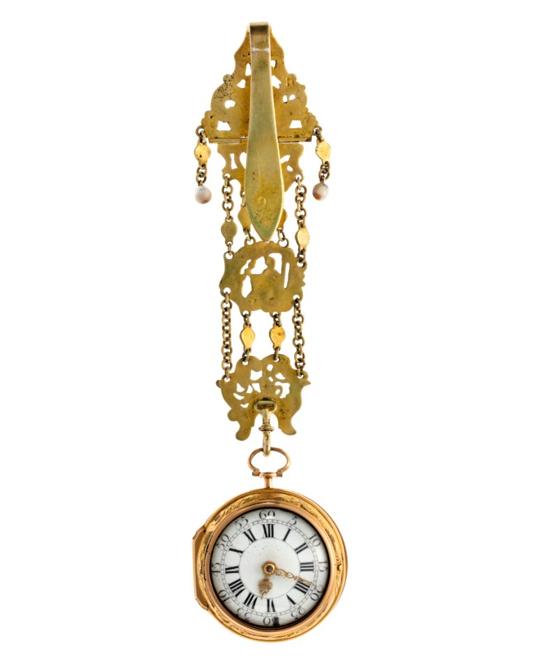 Ur med boett av guld samt chatelaine, 1700-tal - Hallwylska museet - 110518