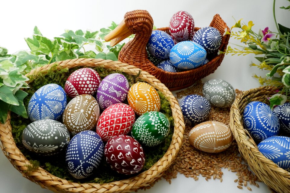 Easter decoration wax technique happy easter