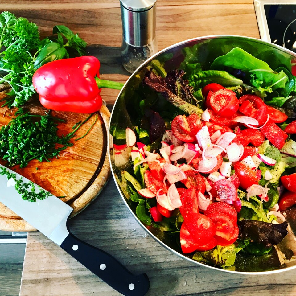 Fresh cooking kitchen food