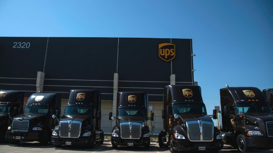 UPS truck at Arlington Texas facility