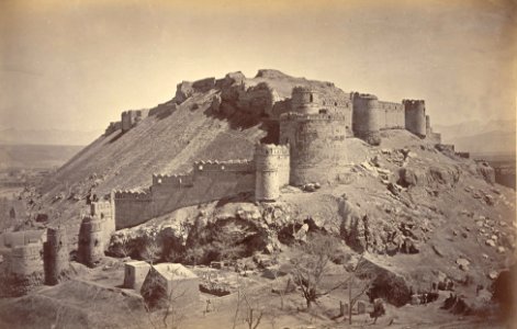 Upper Bala Hissar from west Kabul in 1879 photo