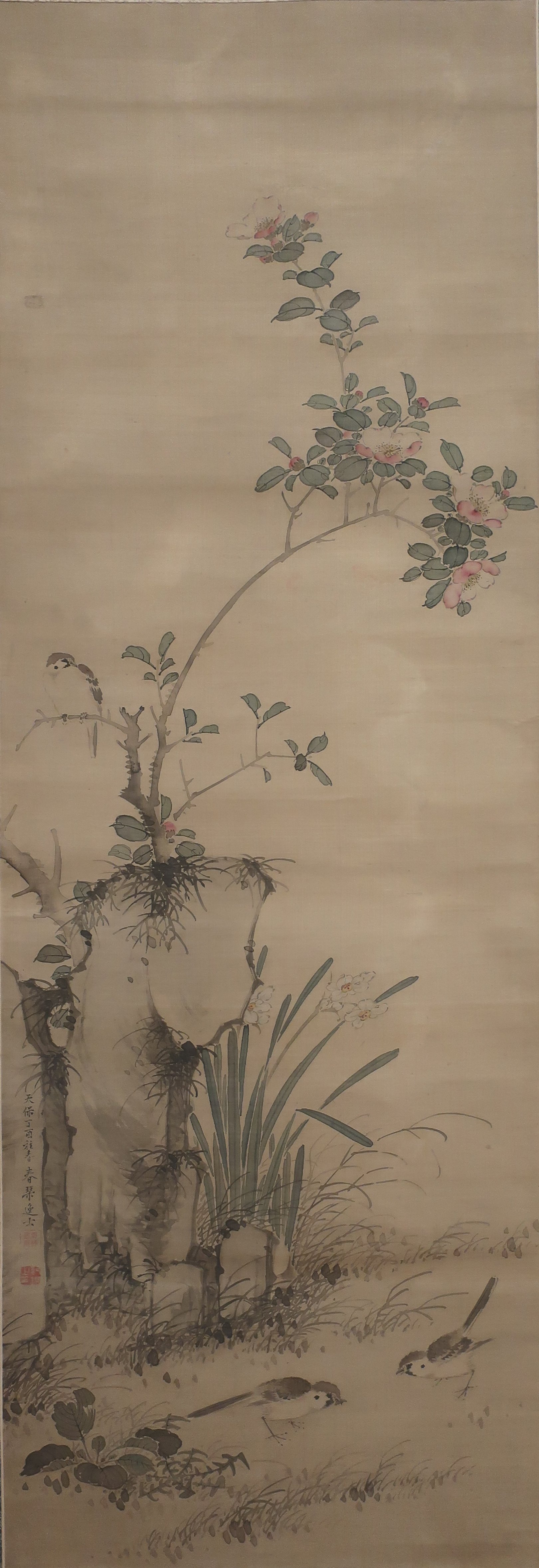 Two Birds by Uragami Shunkin, 1837, Honolulu Museum of Art