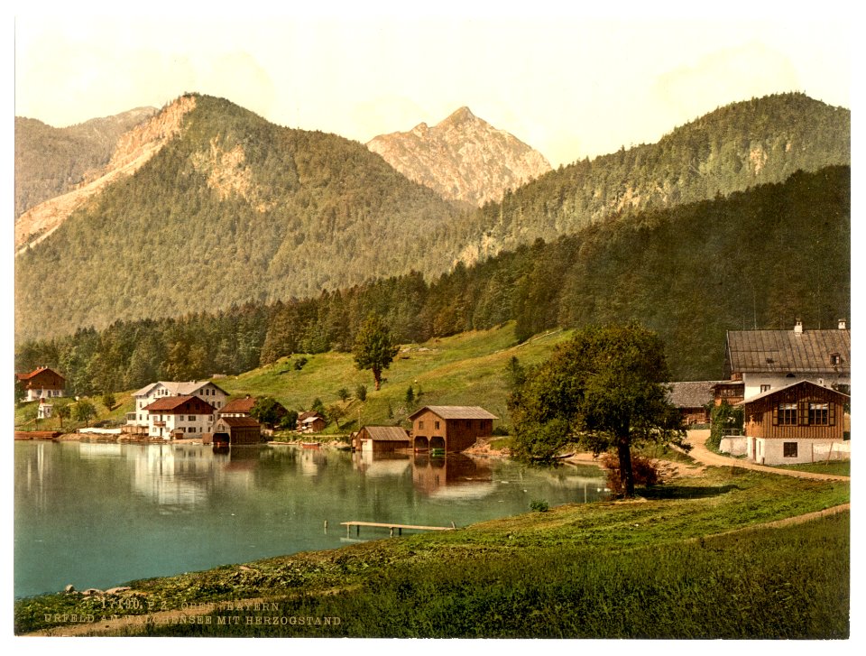Urfeld on Walchensee with Herzogstand, Upper Bavaria, Germany-LCCN2002696301