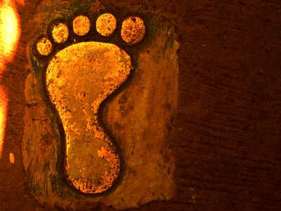 Foot impression big foot goa