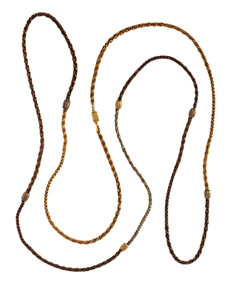 Urkedja i hår, 1830-tal - Hallwylska museet - 110539