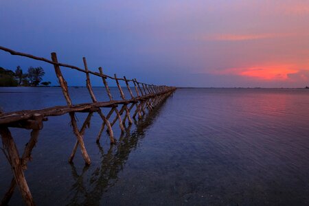 Sunset dawn pier photo