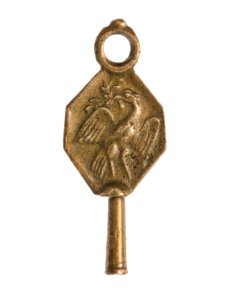 Urnyckel med relief föreställande en fågel, 1800-tal - Hallwylska museet - 110347