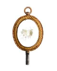 Urnyckel i form av en medaljong med blommor, 1800-tal - Hallwylska museet - 110378