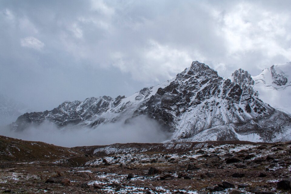 Snow fog clouds