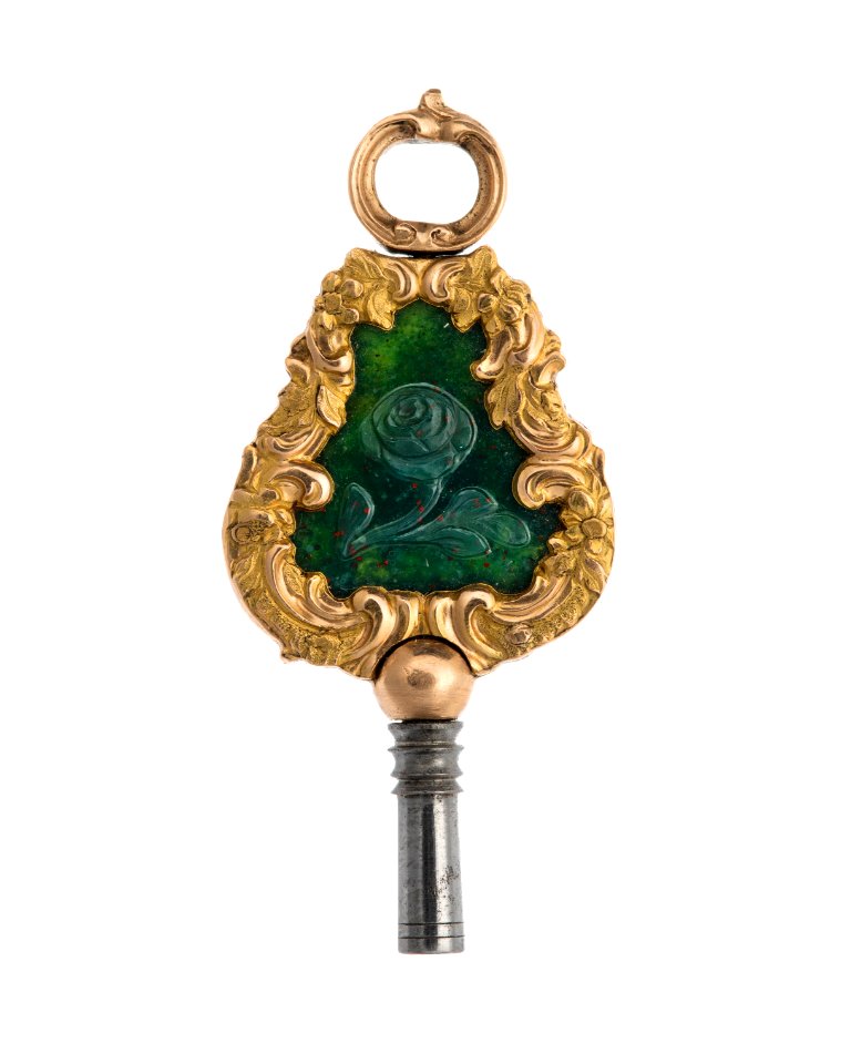 Urnyckel i guld med heliotrop, 1700-tal - Hallwylska museet - 110352