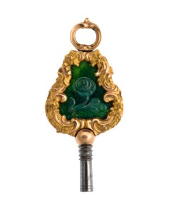 Urnyckel i guld med heliotrop, 1700-tal - Hallwylska museet - 110352