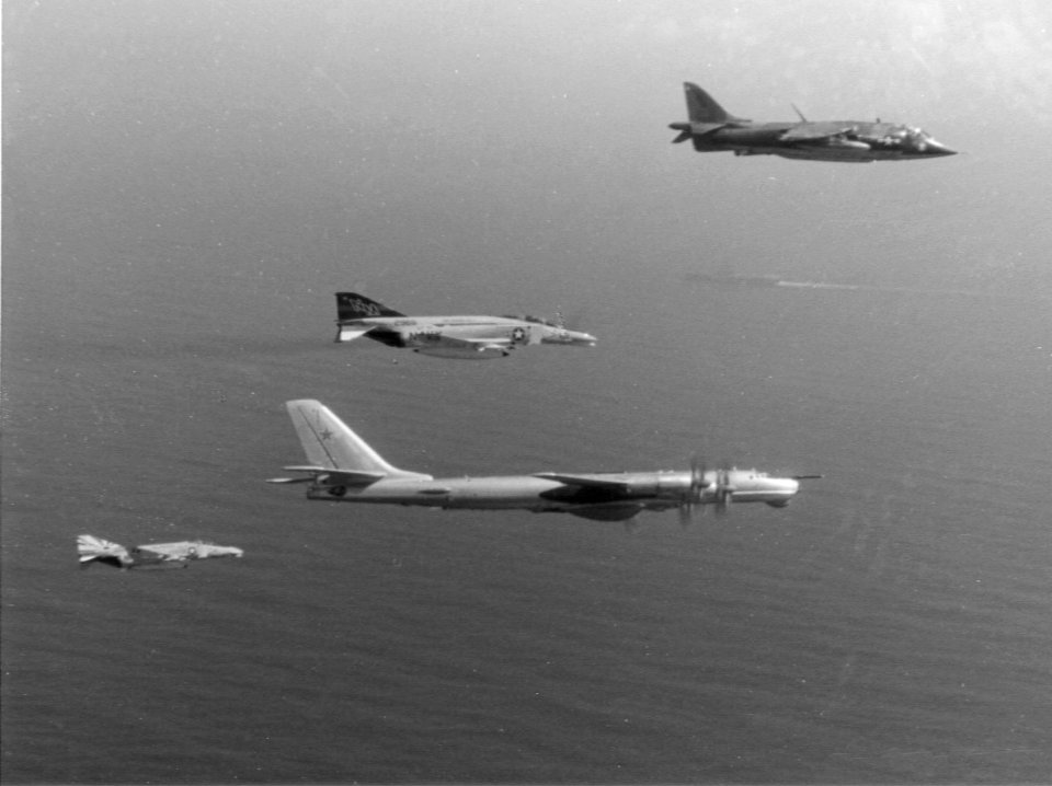 US aircraft intercept Tu-95 over the Med in c1977