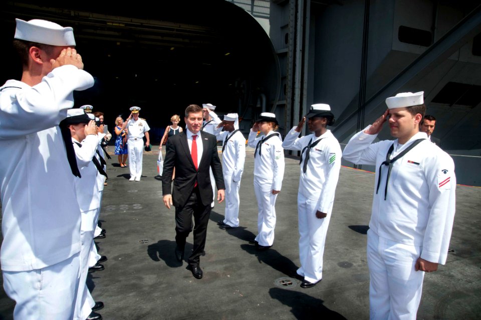 US ambassador to France visits USS Harry S. Truman 130806-N-ZM349-003
