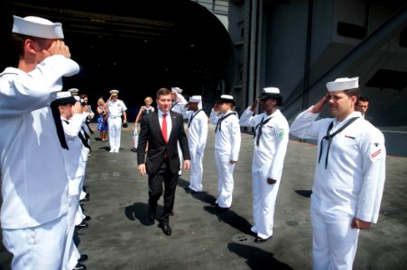 US ambassador to France visits USS Harry S. Truman 130806-N-ZM349-003