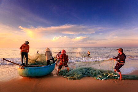 Asia vietnam fishing net photo