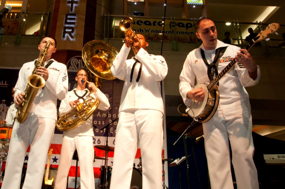 US 7th Fleet Band members perform at SM Mega Mall 120327-N-TC096-354