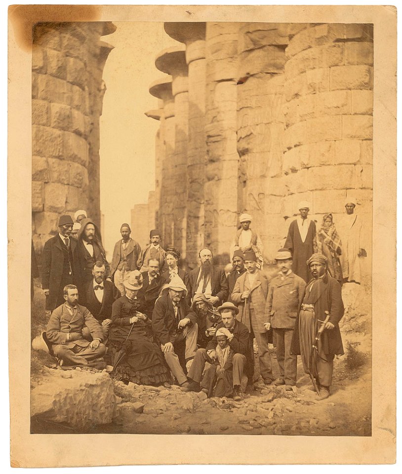 US Grant & family at Karnak temple, 1878