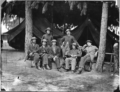 US Military Operators, in front of Petersburg, VA. Aug. 1864 - NARA - 530483