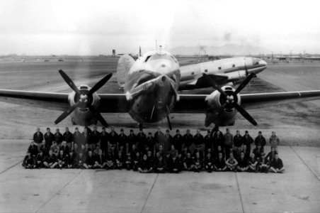 US Marine VMR officers with Curtiss R5C-1 c1944