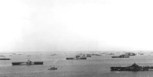 US Fast Carrier Task Force at Ulithi Atoll in February 1945