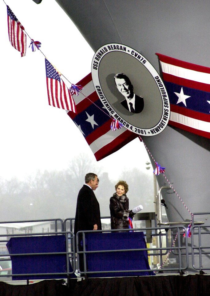 US Navy 010304-A-0000J-002 Christening of the Ronald Reagan CVN 76