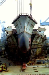 US Navy 000316-N-0000W-015 Ronald Reagan CVN 76 under construction