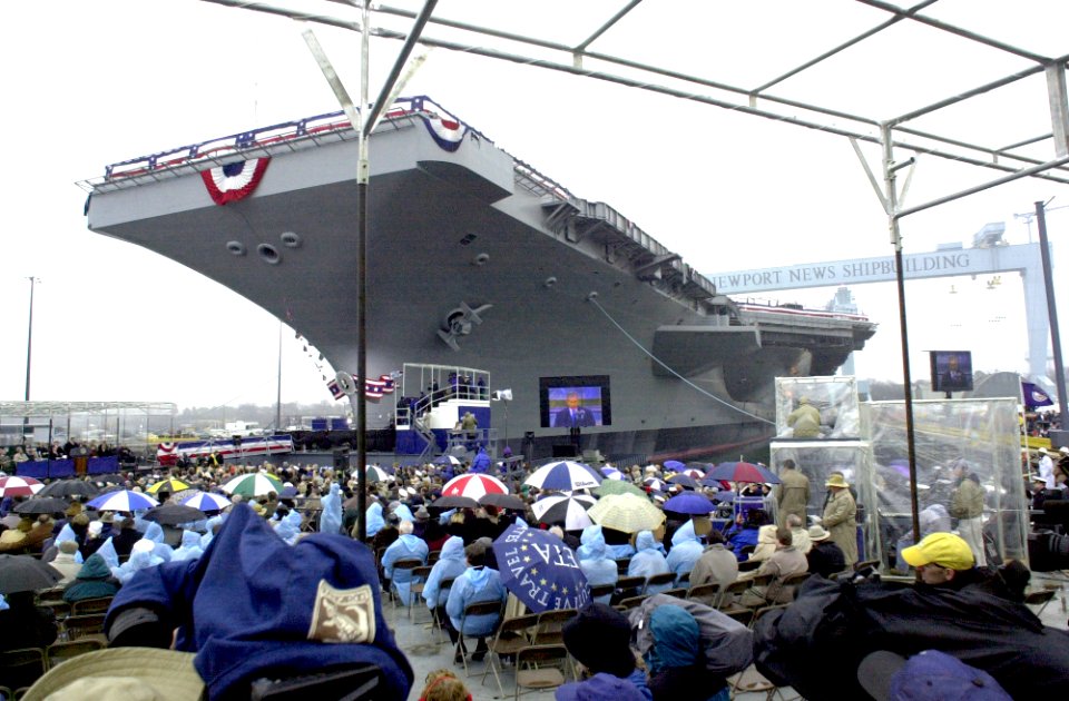 US Navy 010304-A-0000J-005 Christening of the Ronald Reagan CVN 76