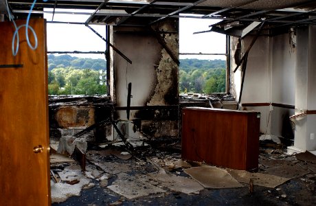 US Navy 010914-F-4692S-007 A damaged office in the Pentagon