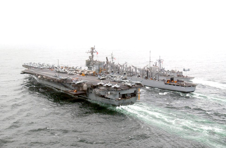 US Navy 020709-N-6492H-512 U.S. Navy ships conducting a replenishment at sea operation