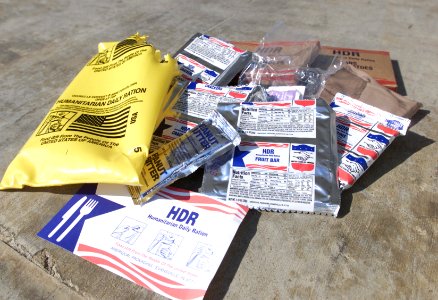 US Navy 011003-N-1110A-503 Human Daily Rations (HDR's) dropped in Afghanistan