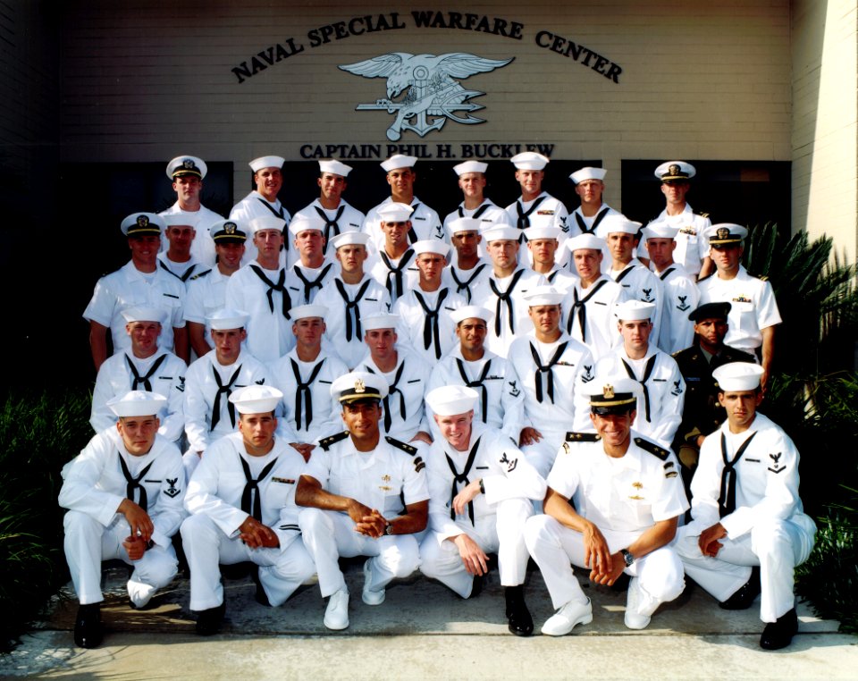 US Navy 011019-N-0000X-001 Navy file photo of Basic Underwater Demolition-SEAL (BUD-S) graduating class 236