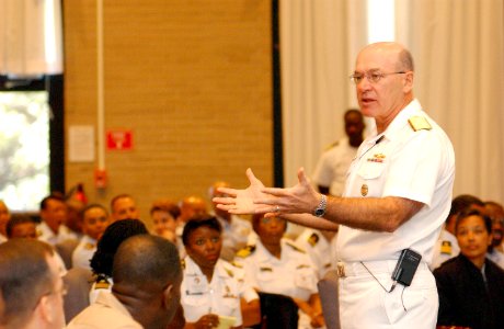 US Navy 020807-N-2383B-511 CNO speaks with Naval Officers Association members photo
