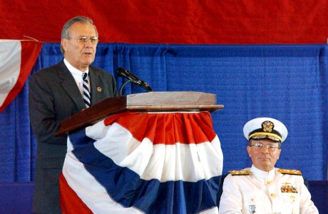 US Navy 021002-N-2383B-553 The Honorable Donald H. Rumsfeld, U.S. Secretary of Defense